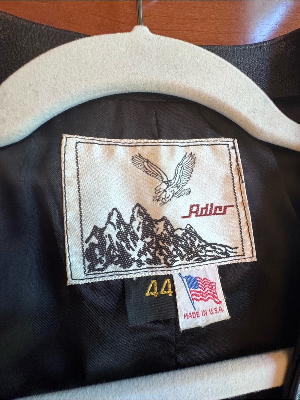 Adler Men’s Leather Vest Black Size 44/XL Vintage Biker Wester - Picture 5 of 11